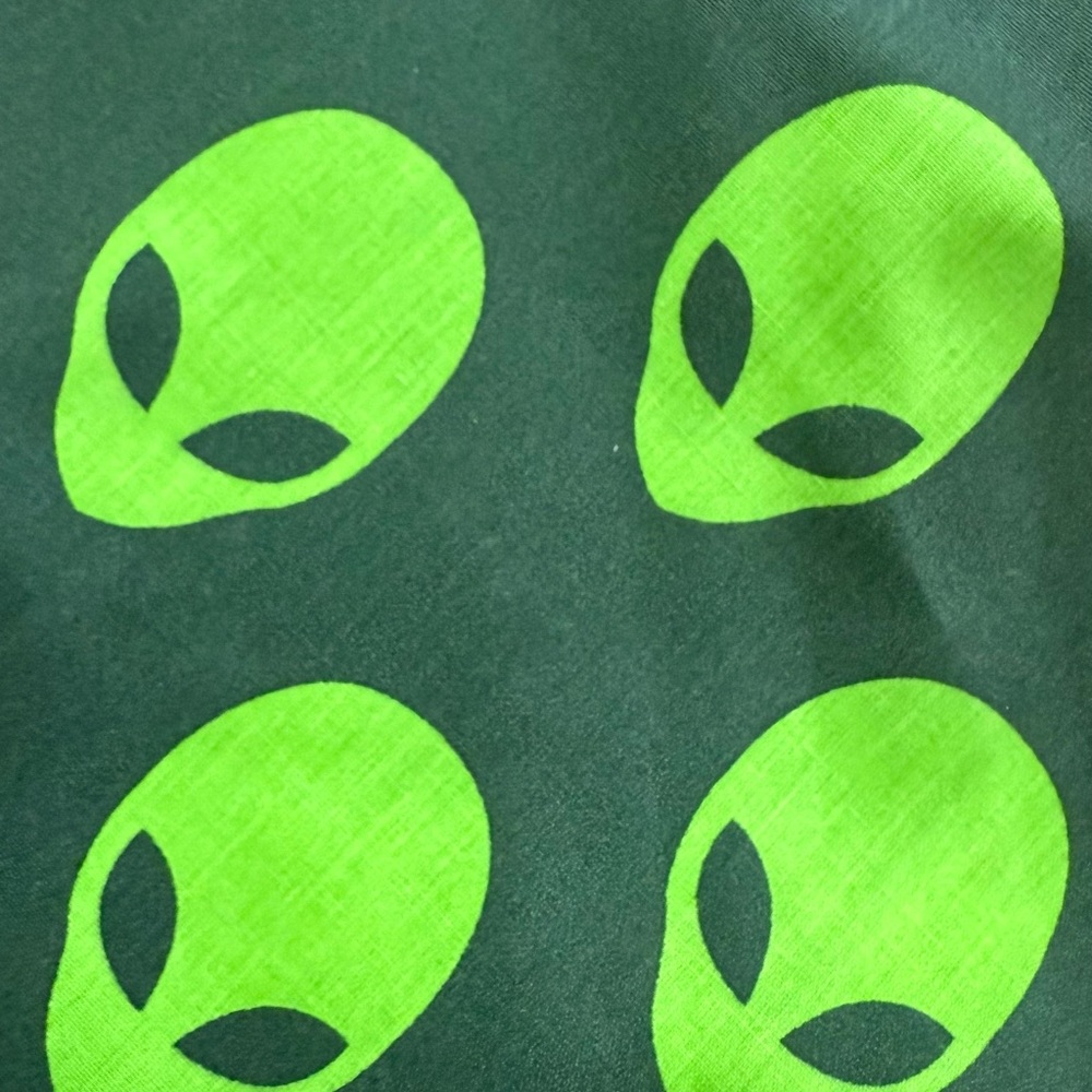 Green Alien Pattern Dog Bandana